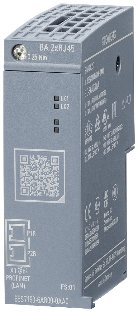 Siemens 6ES7193-6AR00-0AA0 PROFINET bus adapter